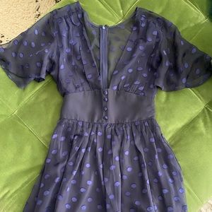 Privacy Please deep v polka dot dress